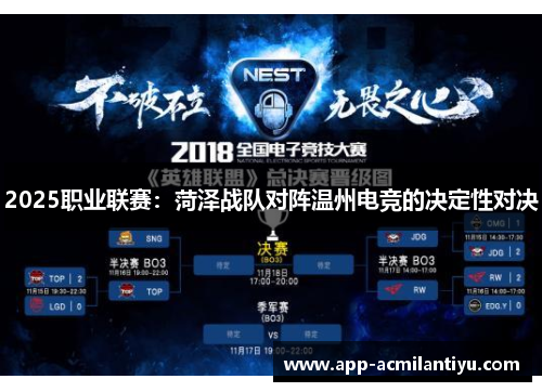 2025职业联赛：菏泽战队对阵温州电竞的决定性对决